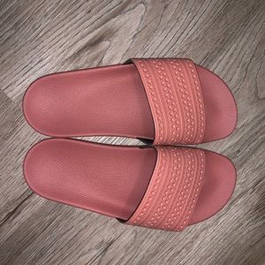 Pink Adidas Slides